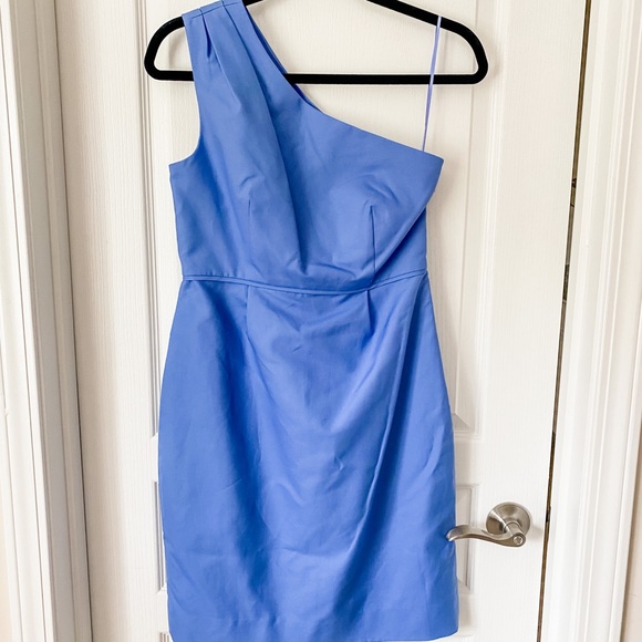 J. Crew Dresses & Skirts - NWOT JCrew One Shoulder Dress In Periwinkle Size 4